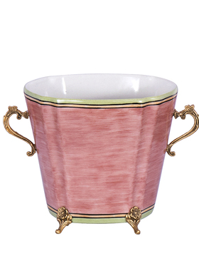 欧式花花瓶法式铜古典花盆奢华