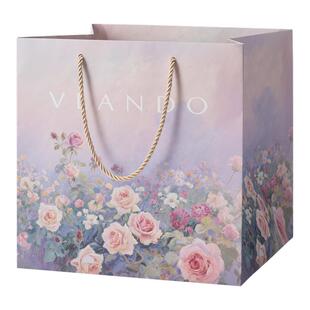 唯兰朵绽放玫瑰礼袋大号伴手礼袋新年礼物包装袋情人节礼品纸袋