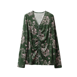 逆天细腻【可水洗_gao支防缩羊毛/140'S云触感】三季印花打底小衫