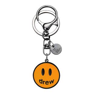潮牌贾斯丁比伯同款drew笑脸金属钥匙扣挂件高级感百搭包包挂饰品