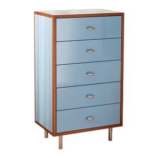 集木室物所戈多高柜柯布西耶蓝实木五斗柜卧室客厅收纳储物柜靠墙