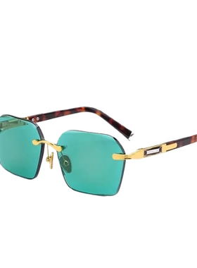 高档水晶眼镜石头帝王墨绿