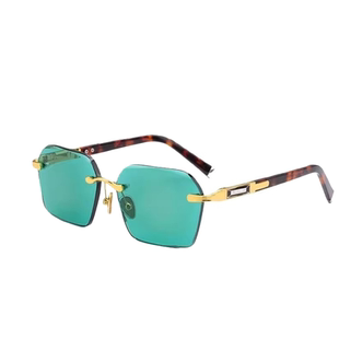 高档真水晶眼镜石头镜帝王墨绿水晶石镜精选东海原石护目养眼镜