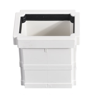 联塑PVC方形排水管下水配件方管伸缩节75x50 110x73 160x107塑料