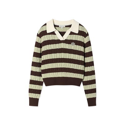 【吉赛尔同款】秋冬条纹针织衫女