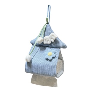 ins风抽纸袋纸巾家用可爱布艺纸中盒卫生间挂式纸袋车载挂袋宿舍