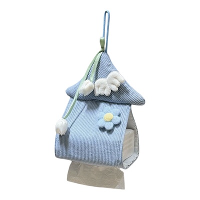 ins风可爱布艺抽纸袋壁挂车载