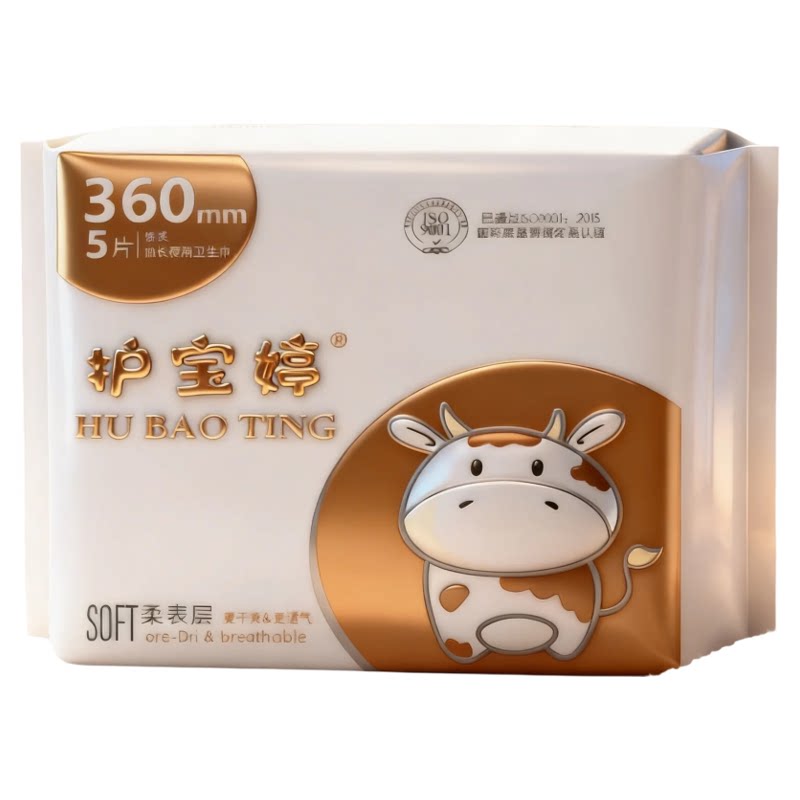 纯棉亲肤云感防漏瞬吸超薄透气日卫生巾