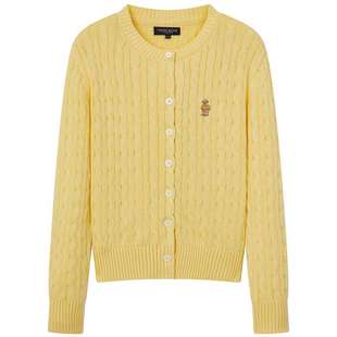 【赵露思同款丨四季绞花】TeenieWeenie小熊女26春新款复古针织衫