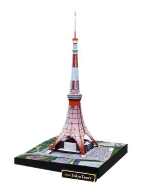 日本著名景点建筑3D立体纸模型松本姬路熊本东京塔凤凰堂首里城