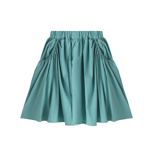 布丁哈鲁童装夏装女童洋气半身裙2026夏季新款儿童纯色百搭短裙