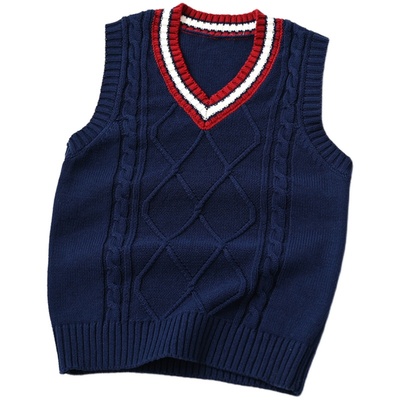 v领针织马甲学院风v领马甲学院风