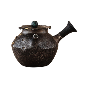 纯银时代非遗杨松柱制梅花侧把银壶泡茶壶手工纯银银999银小100ml