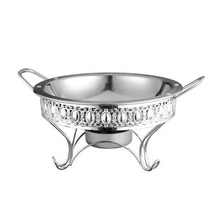 特厚不锈钢平底干锅固体酒精炉锅仔自助小火锅宽边锅商用干锅火锅