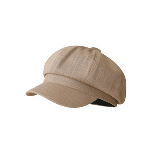 韩系百搭纯色八角帽女生夏季轻薄款贝雷帽文艺百搭显脸小报童帽子