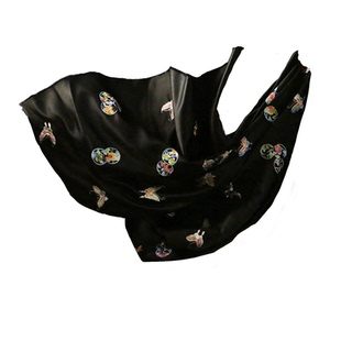 实拍中式礼服氅衣裙装唐装布料刺绣团花彩蝶优质厚缎面料布艺散剪