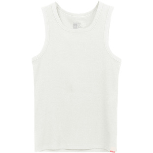 背心男款打底纯棉白色男士修身粗螺纹重磅不变形家居无痕针织内搭