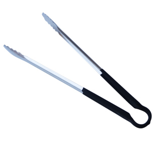 加厚304不锈钢防烫胶柄食品夹牛排夹烧烤夹面包夹鸡排夹麻辣烫夹