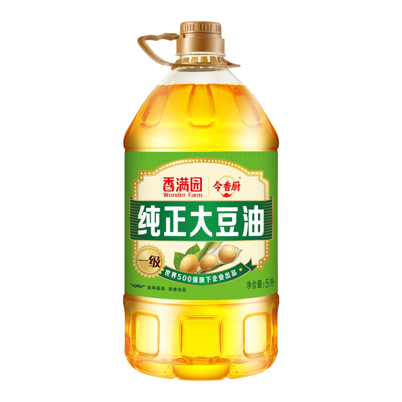 B/香满园今香厨纯正大豆油5L餐饮家用炒菜油炸商用批发食用油