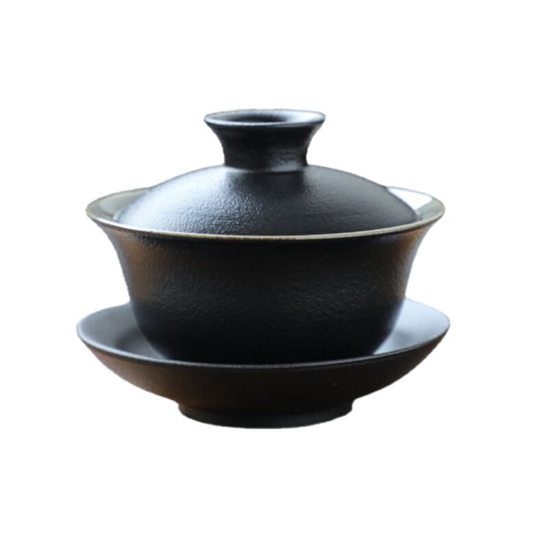 简约茶杯茶壶德化陶瓷黑陶复古