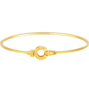 金至尊永恒挚爱18K金手镯可开口佩戴女款手镯轻奢新年礼物送女友