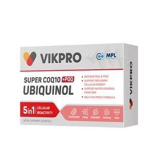 VIKpro德国进口还原型辅酶q10泛醇专利pqq辅酶素ql0心脏60粒正品