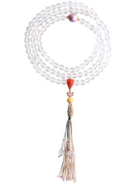 心斋堂白水晶108颗佛珠