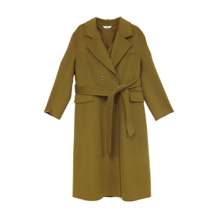 it'real瑞尔25年冬季新款双面呢两件套气质复古长大衣女