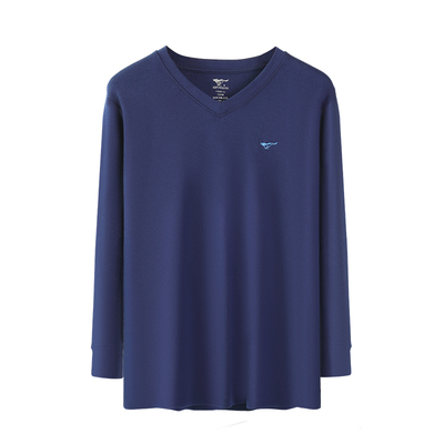 七匹狼男士纯棉青年低领保暖内衣