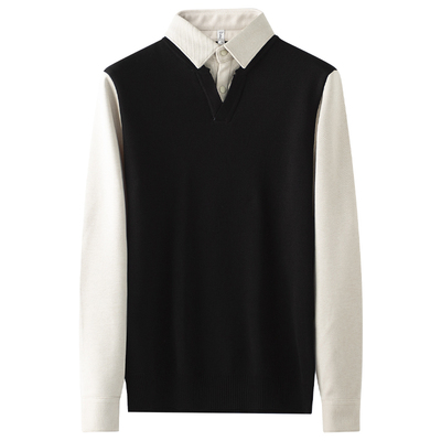 轻商务休闲假两件毛衣