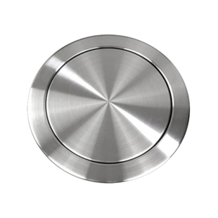 304不锈钢垃圾桶盖子配件台面嵌入式摇盖翻盖家用厨房卫生间方圆