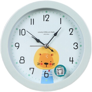 康巴丝床头卡通闹钟可爱静音简约儿童卧室台钟清晰学生用礼品钟表