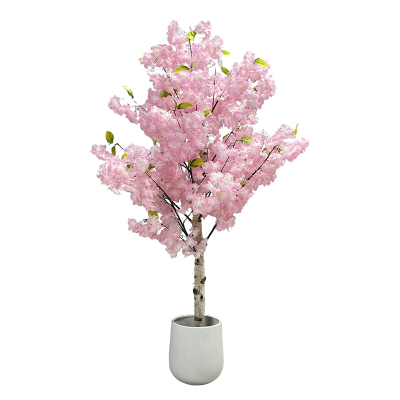 客厅轻奢仿真樱花树落地盆栽