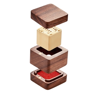 慢物质·黄铜印章篆刻个人名字私人定刻姓名刻章周岁纪念檀木书法闲章定做藏书章活字印章新年生日礼物定制