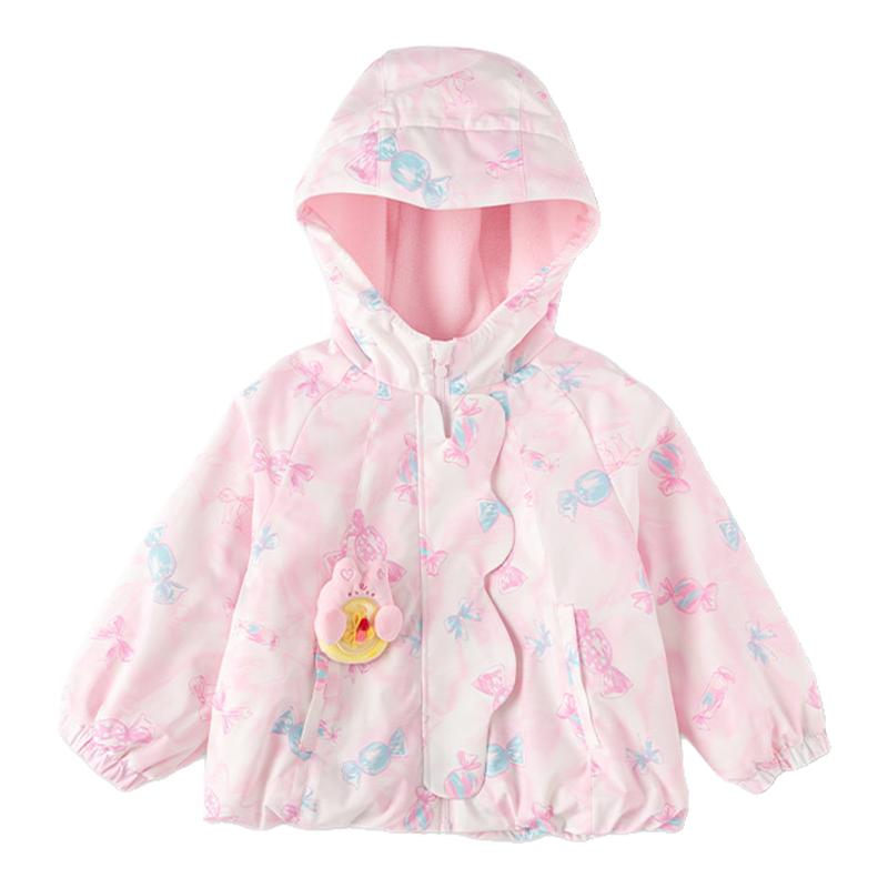 巴拉女童外套小童连帽衣服