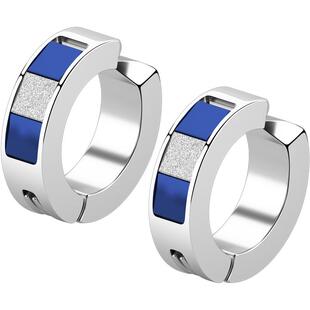 无耳洞耳夹男生钛钢个性假耳环时尚创意气质耳钉免打耳洞蓝色饰品