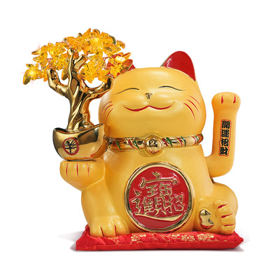 招财猫摆件自动招手开业乔迁礼物