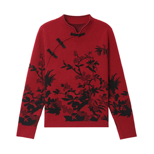 高端羊绒衫毛衣女士短款打底衫秋冬新款立领内搭宽松针织衫上衣