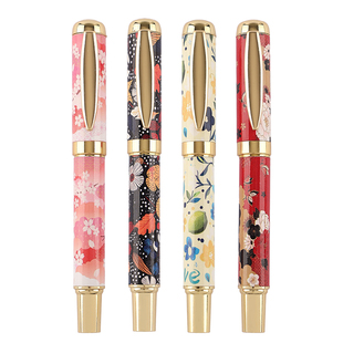 新派陶瓷钢笔粗杆花季中国风女士高档铱金笔可换墨囊成人书法硬笔练字礼盒钢笔高颜值女生教师专用送老师礼物