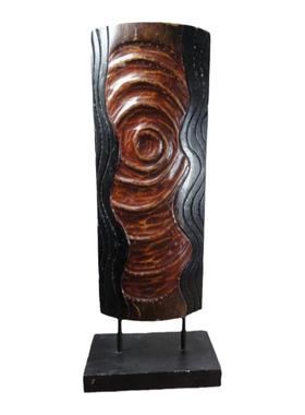 手工创意玄关工艺品实木装饰抽象