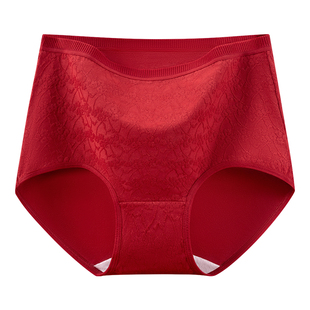 芬腾本命年妈妈内裤女士纯棉抗菌2026新款马年高腰大码红色三角裤