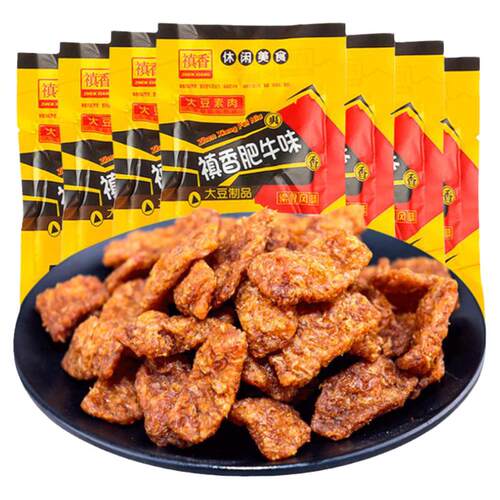 禛香香菇肥牛素肉辣条儿时经典童年怀旧老式零食小吃休闲食品解馋