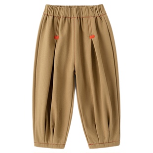 嘟嘟家儿童裤子男童年装女童拜年服洋气宝宝灯笼裤女宝年服国风冬