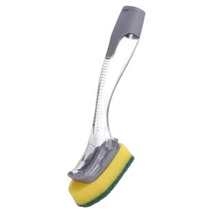 长柄刷锅神器自动加液不伤涂层厨房洗碗海绵擦带百洁布不沾手刷子