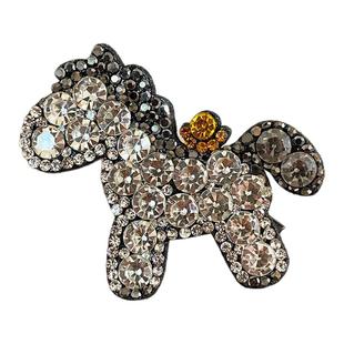 马年本命年满钻元宝小马发夹女精致发卡侧边夹子新款刘海夹鸭嘴夹