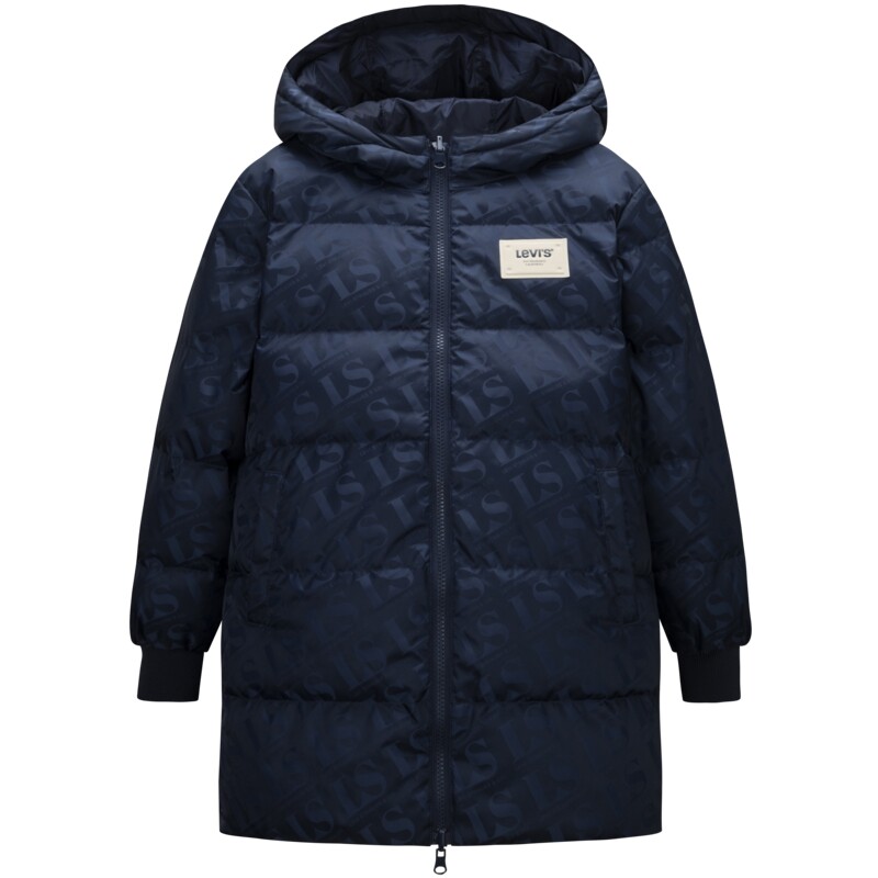双面穿长款加厚羽绒服李维斯童装