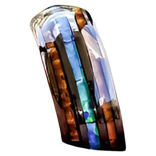 美国代购Wedding◇手作复古精致蛋白石碳化钨木制镶嵌结婚戒指