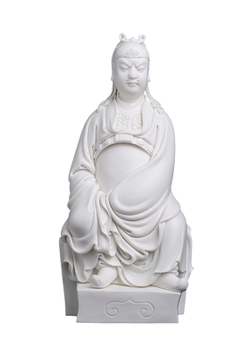 郑金土大师作品陶瓷文关公摆件