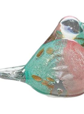 纯手工琉璃鸟艺术摆件玄关装饰