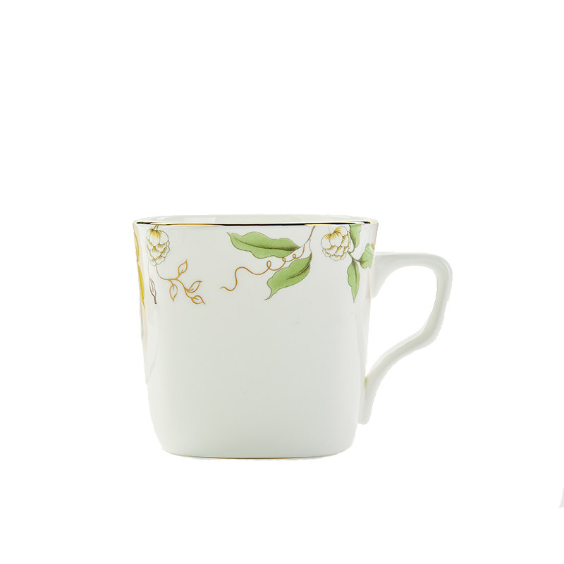 创意唐山骨瓷小杯子陶瓷小茶杯家用水杯创意咖啡杯小水杯花茶方杯